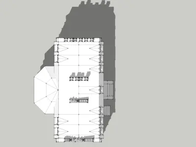 House-5 building with windows and balconies 3D model
