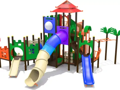Castle Playground Low-poly 3D model
