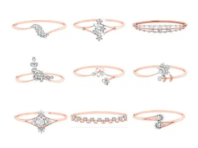 52 light weight bracelet pack ready for print  3D print model