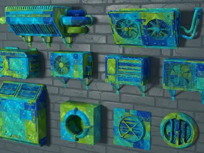 Air Conditioner Collection 1 3D model