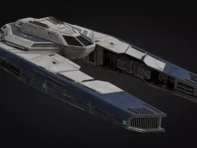 Toaster - Spaceship High Poly 3D model