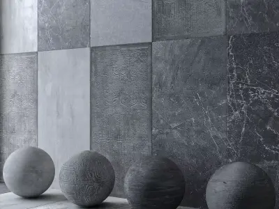 Dark gray concrete Matte polished tile Texture