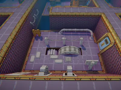 EnviroKit - THE CLOCKTOWER - Retro Lowpoly Low-poly 3D model