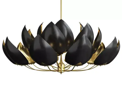 Hudson Valley Lotus 21 Light Chandelier Low-poly 3D model