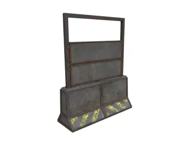 Concrete RoadBlock Barrier Barricade 3D model 3