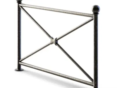 Sidewalk Barrier Low-poly 3D model