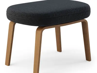 Era Normann Copenhagen Footstool With Wood Legs  3D model