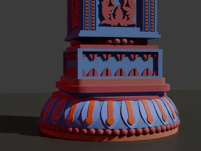 Buddhist Temple Stupa 3D model