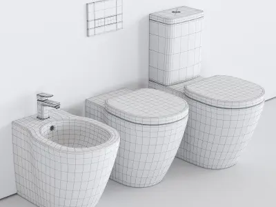 Ideal Standard Connect WC Low-poly 3D model
