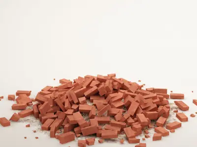 bricks 03 stack of bricks 3D model