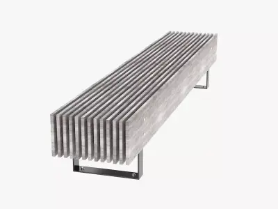 Wooden bench 3D model purchase