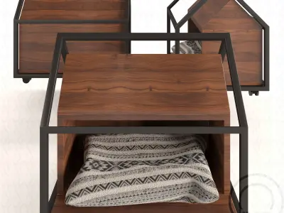 Cage pet House Low-poly 3D model