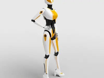 Female Cyborg 3D model