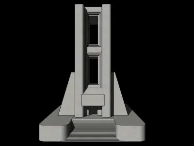  Antonio Sant elia monument  Low-poly 3D model
