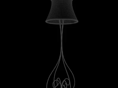 Lampshade Floral V1 Low-poly 3D model