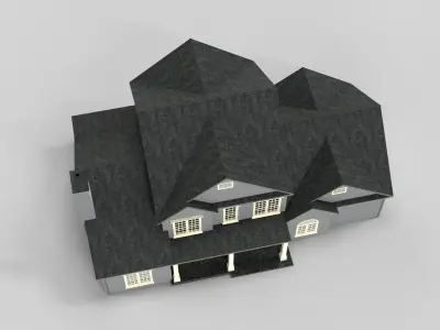 British House Design 15T2  Low-poly 3D model