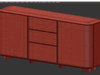  LOVE SIDEBOARD Low-poly 3D model