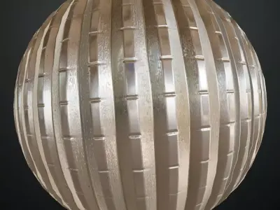 Silver Corrugated Metal Grill PBR Seamless Texture