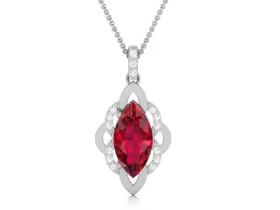 Diamond Pendant 3D print model 3
