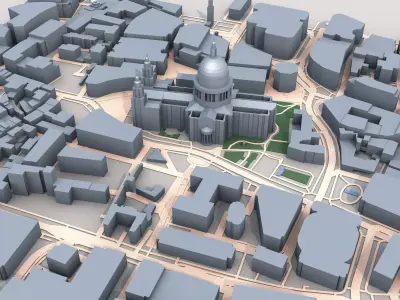 St Paul Cathedral in London  3D model