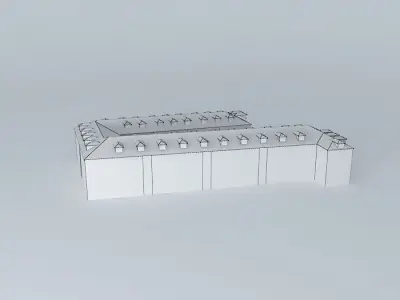 Building with two floors 3D model