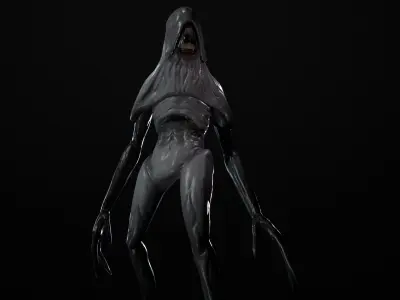Lurker Creature Low-poly 3D Model Low-poly 3D model