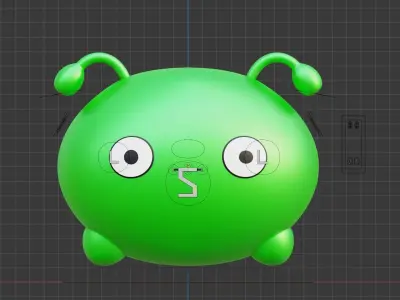 MoonCake Character Rig 3D model