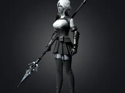 Templar Assassin - Game Ready Low-poly 3D model