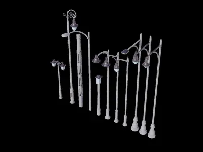 Street Electric Assets Low-poly 3D model