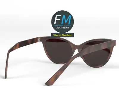 Sunglasses foxy 3D model