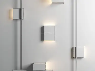 BURTON wall light Low-poly 3D model