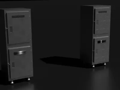 locker lockers - lockers Low-poly 3D model