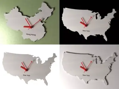 Time Flies Clocks 3D model