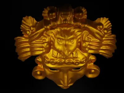 Aztec Cosplay Face Mask 3D print model