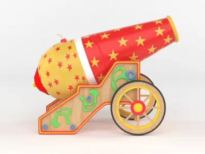 Circus Cannon 3D model