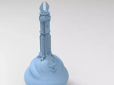 Castle bright Central Tower Dome 1  3D model