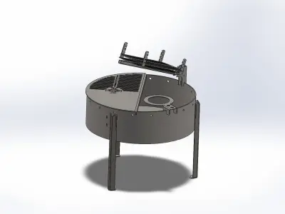 BBQ OUTDOOR FIRE PIT BBQ GRILL HEATER GARDEN  3D model