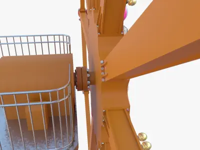 Ferris wheel v3 Low-poly 3D model