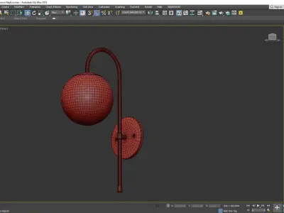 RED NEW WALL Low-poly 3D model
