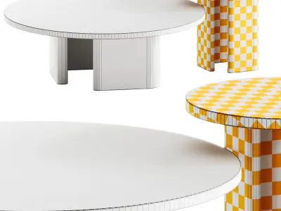 RO ND Colored Coffee Table by DE CI 3D model