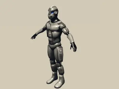 Robot Cyborg Suit Low-poly Low-poly 3D model