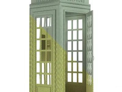 Telephone Booth 3D model