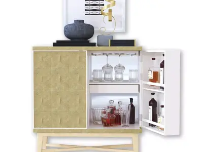  Seymour Bar Cabinet Century Furniture 3D model
