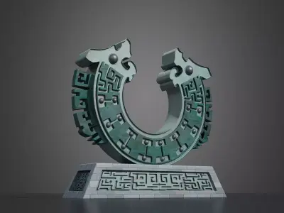 Square sculpture Life Culture urban landmarks 3D model