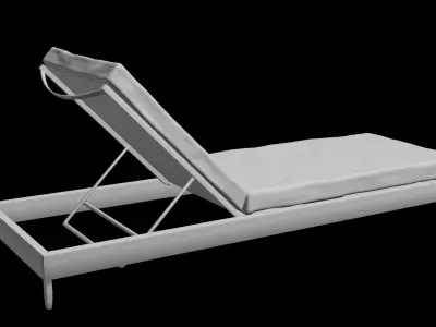 Pool Chaise Loung Chair Low-poly 3D model