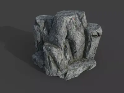 Cliff Rock 2-4 Low-poly 3D model