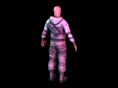 Stylized Rigged Character Low-poly 3D model