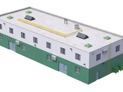 Industrial Building 3 Low-poly 3D model