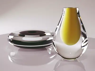 Contour vase and bowl Free 3D model