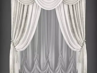 Curtain 3D model 313 Low-poly 3D model